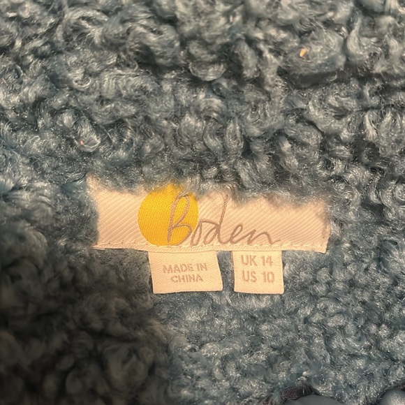 Boden Teddy coat. Teal, size10 - Picture 3 of 3